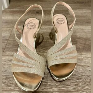 LMiller Gold Strappy Women's Heels